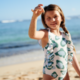 Girls Katniss Swimsuit || Sage Leopard