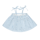 Girls Stella Top || Blue Skinny Stripe