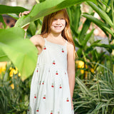 Tia Dress || Cherry Embroidery