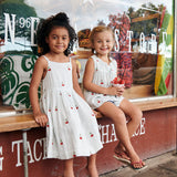 Tia Dress || Cherry Embroidery