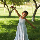 Muslin Floral Dress || Soft Grey