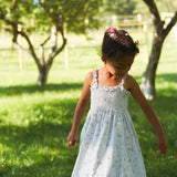 Muslin Floral Dress || Soft Grey