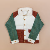 Color Block Jacket || Pea