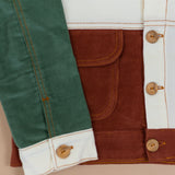 Color Block Jacket || Pea
