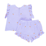 Girls Roey Set || Lavender Oranges