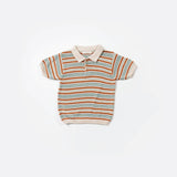 Short Sleeve Polo || Dune Stripe