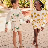 Girls Organic Theodore Short || Floating Daisy