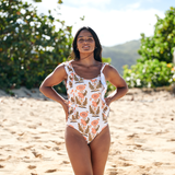 Womens Katniss Swimsuit || Sunset Block Print