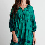 Womens Silk Indira Dress || Jade