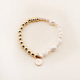 Beaded Bracelet || 14K Gold + Pearl