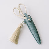 Ivory & Gold Heirloom Scissors with Case || Dusk Blue