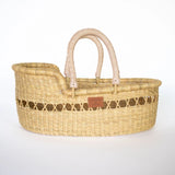 Doll Moses Basket || Open Weave Natural Handle