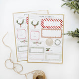 Gift Label Sticker Sheets || Christmas