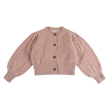 Zinne Baby Cardigan || Cloudy Rose