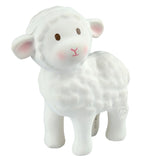 Organic Rubber Teether, Rattle, Bath Toy || Bahbah the Lamb