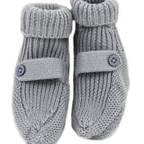 Milan Organic Baby Booties || Heather Grey