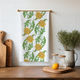 Organic Linen Tea Towel || Paisley Mum Stripe