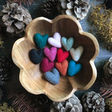 Felted Wool Heart || Rhododendron Pink