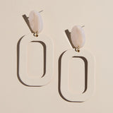 Ecru Bloch Earrings