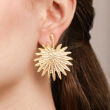 Palm Leaf Earrings || Gold