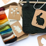 8"x8" Woodland Banner Felting Kit 