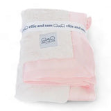 Luxury Receiving Blanket || Pink Border