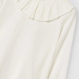 Ruffled Collar Top || Natural