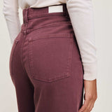 Hepburn Wide Leg High Rise Jean || Dried Rose