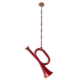 Metal Trumpet Ornament || Red