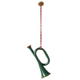 Metal Trumpet Ornament || Dark Green