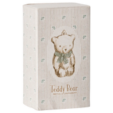 Metal Teddy Bear Ornament || Off White & Blue