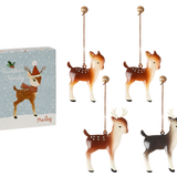 Reindeer Family || Metal Ornaments