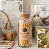 Natural Beeswax Birthday Candles || In a Jar