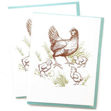 Blank Greeting Card || Chickens