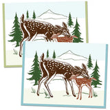 Blank Greeting Card || Deer & Fawn