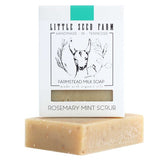 Milk Soap Scrub Bar || Rosemary Mint