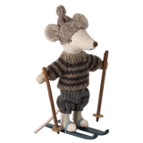 Big Brother Winter Mouse with Ski Set || Grey