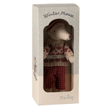 Winter Mouse with Ski Set, Mum || Red