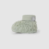 Organic Cotton Fur Booties || Green