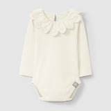 Bodysuit with Ruffled Collar || Natural