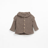 Knitted Cardigan with Hoodie || Pine