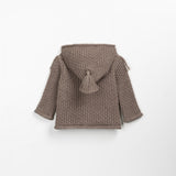 Knitted Cardigan with Hoodie || Pine