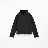 Organic Cotton Mock Turtleneck with Ruffle || Penguin