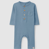 Ribbed Jersey Romper || English Blue