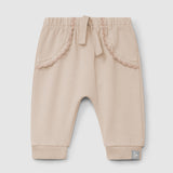 Plush Pull Up Pants with Ruffle || PInk