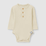Ribbed Jersey Bodysuit || Sand