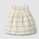 Sleeveless Texture Printed Dress || Indigo
