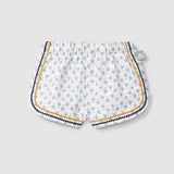 Floral Pull Up Shorts with Rick Rack || Blue