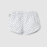 Floral Pull Up Shorts with Rick Rack || Blue