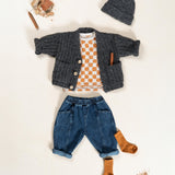 Denim Trousers with Elastic Waistband
